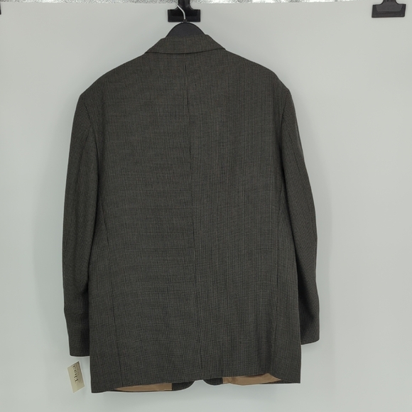 19921 Oscar de la Renta Wool Houndstooth Blazer Brown size 44R preppy academia - Picture 2 of 9